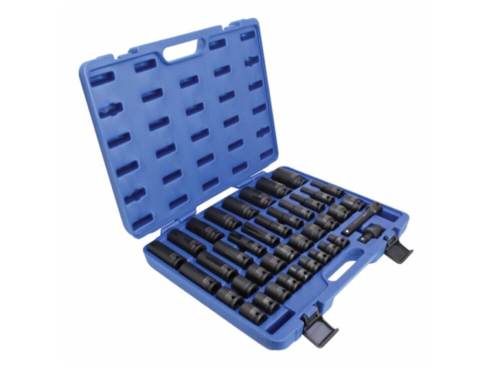 Sada zástrčných hlavic 1/2", úderové, 9-30 mm, 40 ks – Asta A-HEX40F