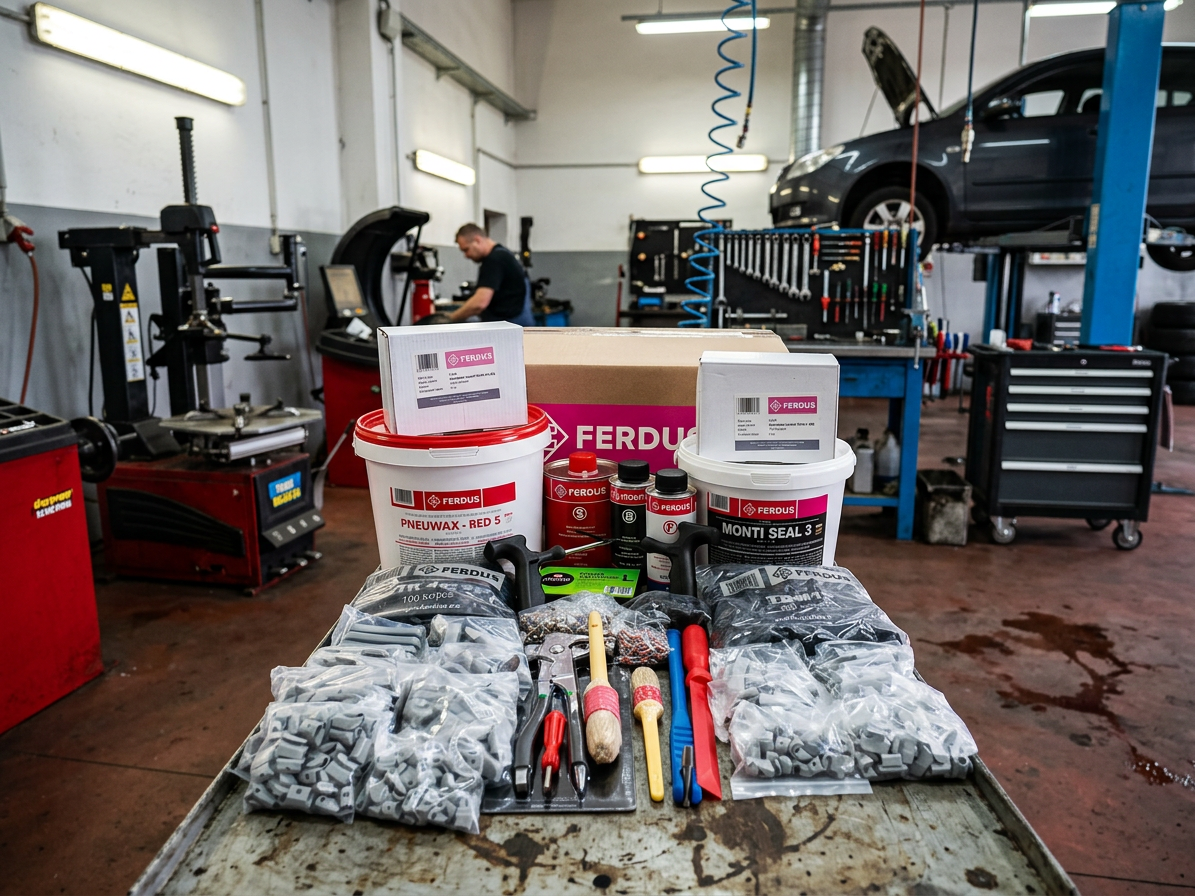 Sada pro pneuservis START - závaží, ventily a montážní chemie - Ferdus