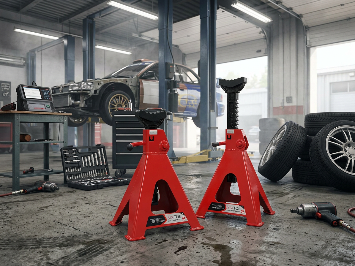 Podkládací stojánky - podpěra pod auto 6 t, MECHANIC CAR STAND PRO, 2 ks - SIXTOL