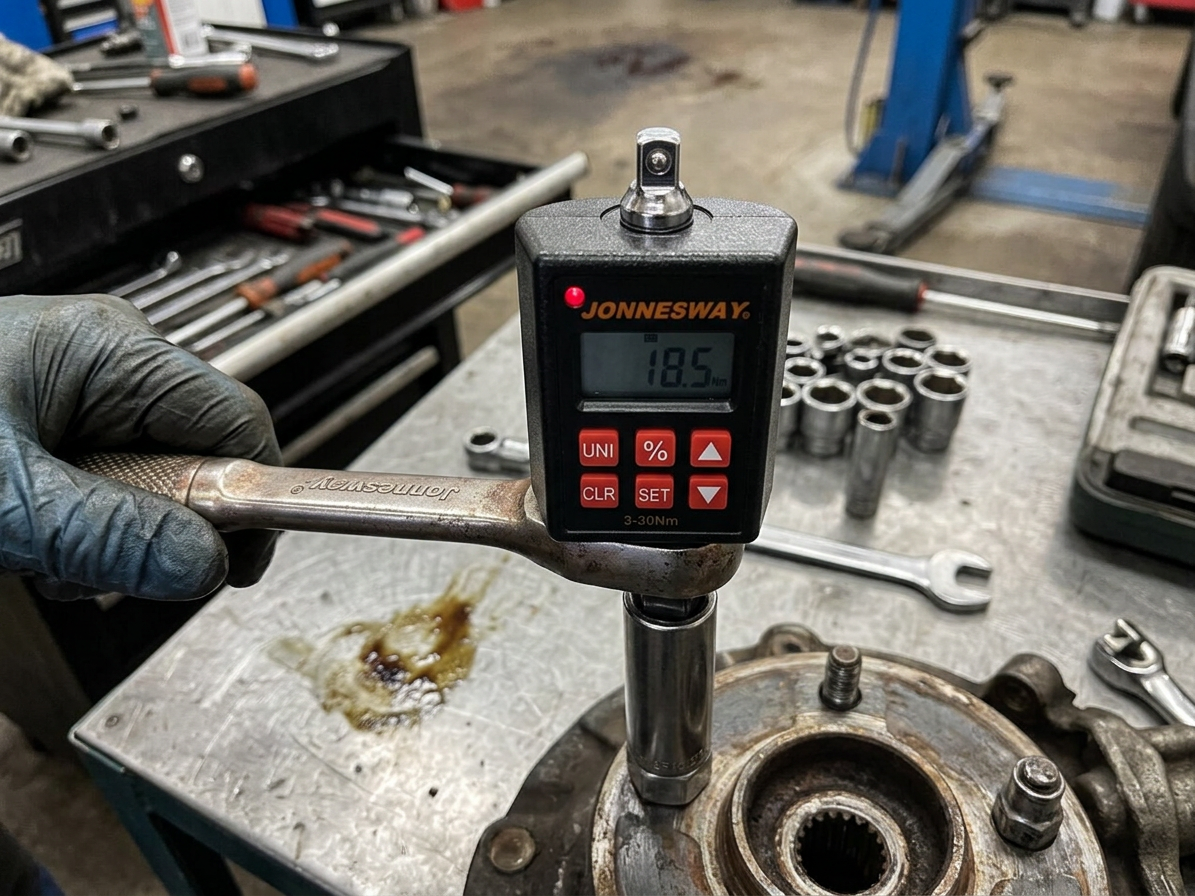 Elektronický momentový adaptér 1/4", 3 - 30 Nm - JONNESWAY T19030N