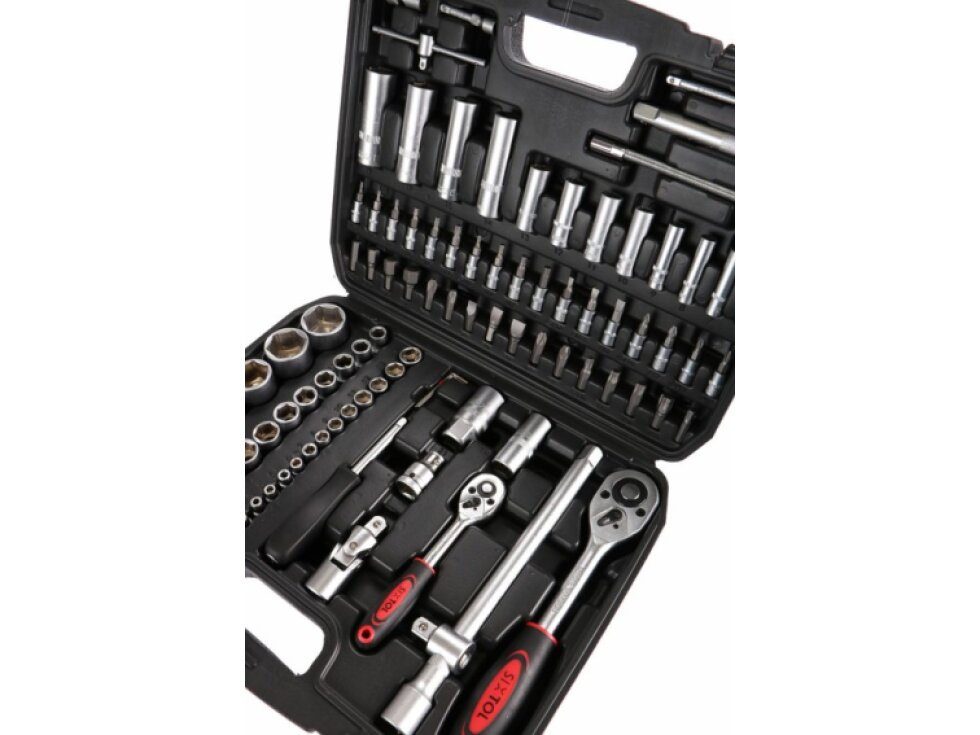 Gola sada 1/2" a 1/4", 6hranné hlavice, 4-32 mm, 94 ks - SIXTOL