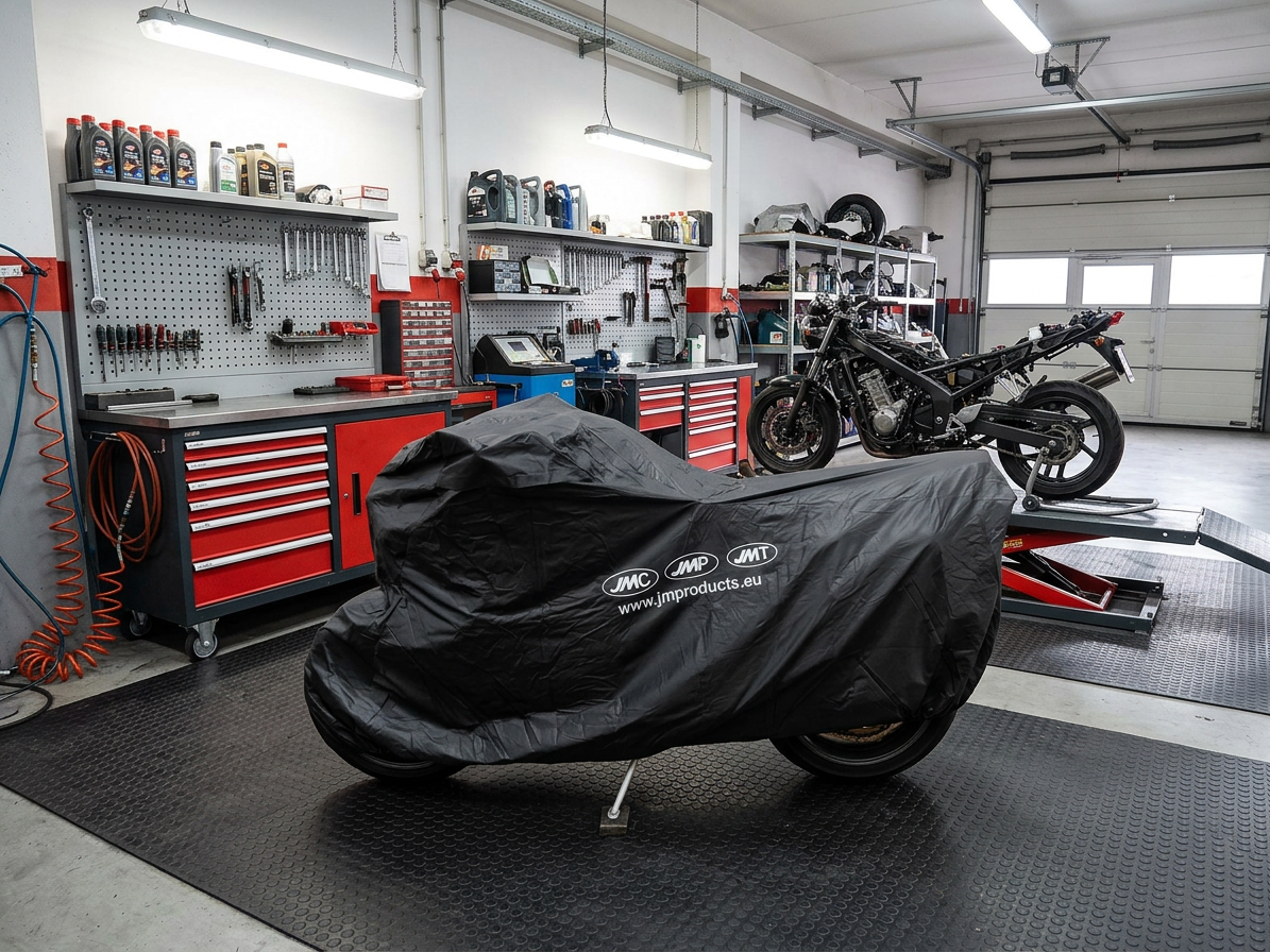 Krycí plachta na motorku XXL 264 x 104 x 130 cm Premium, venkovní nepromokavá, černá
