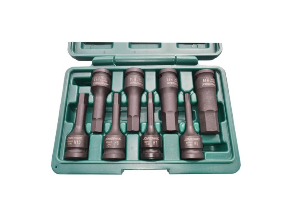 Rázové hlavice 1/2" Imbus, prodloužené, 78 mm, sada 8 dílů - JONNESWAY S05A4308S