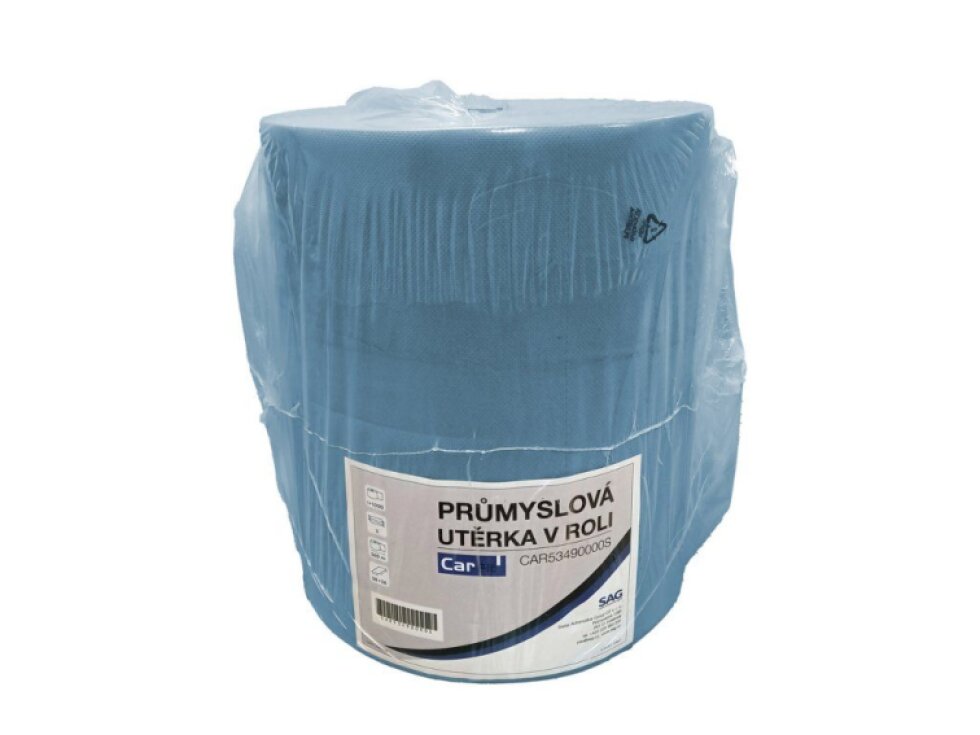 Průmyslová utěrka, 3-vrstvá, v roli, 38x36 cm, délka 360 m, 1000 útržků - CARFIT