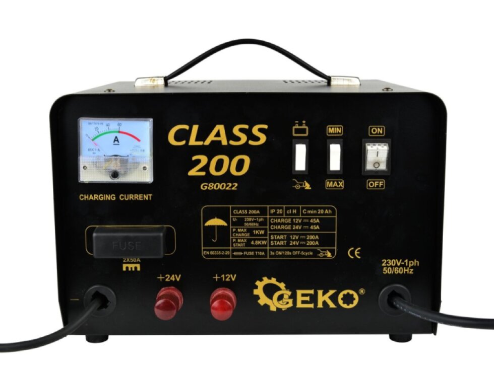 Nabíječka autobaterií a startovací zdroj 12/24V, 200A CLASS 200