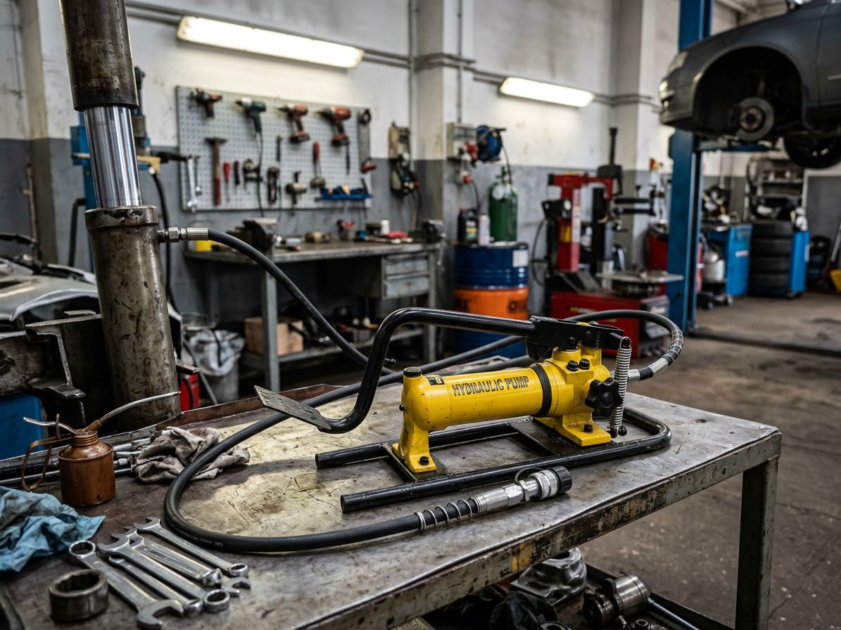 Nožní hydraulická pumpa dvourychlostní, s pedálem, tlak 20 bar - HHB-800B