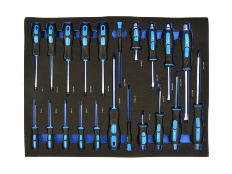 Modul - sada šroubováků plochých, Phillips, Torx, úderových, 21 ks