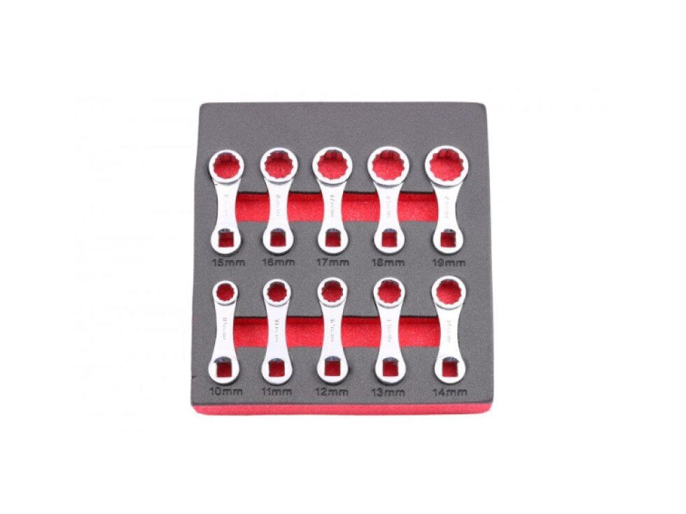 Adaptéry pro momentové klíče 3/8", 10-19 mm, dvanáctihranné očka, 10 ks - QUATROS QS56000