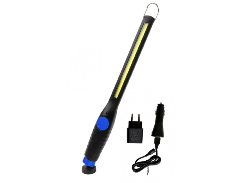 Dílenská lampa, úzká svítilna, LED COB 6W, nabíjecí micro USB s magnetem - QUATROS QS16115