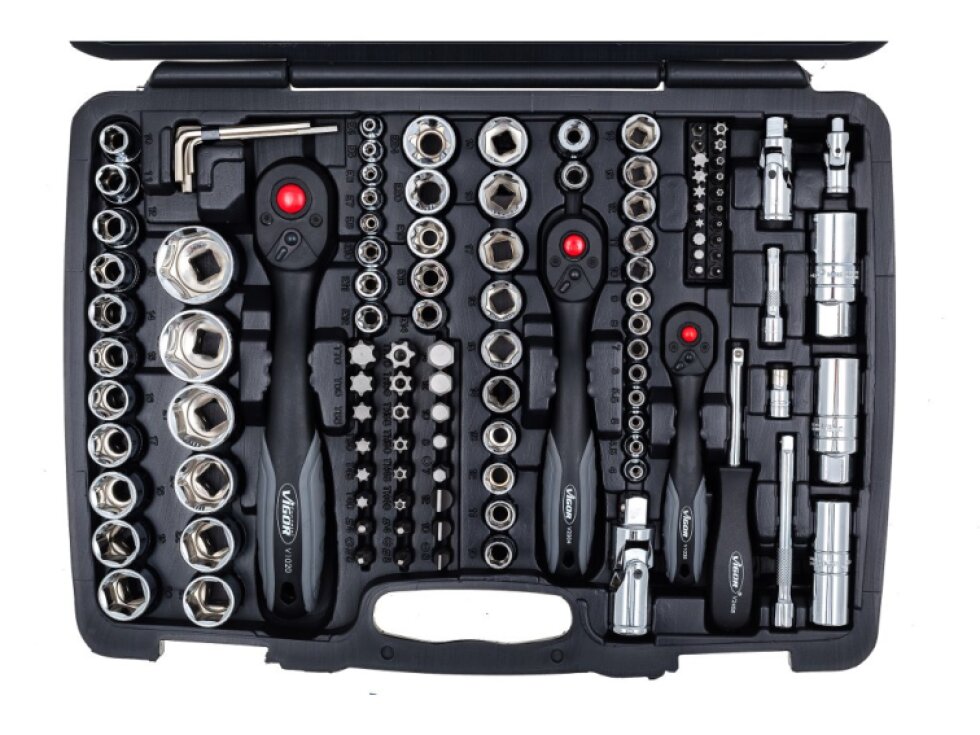 Gola sada 1/4", 3/8", 1/2", 172 dílů - Vigor V2461