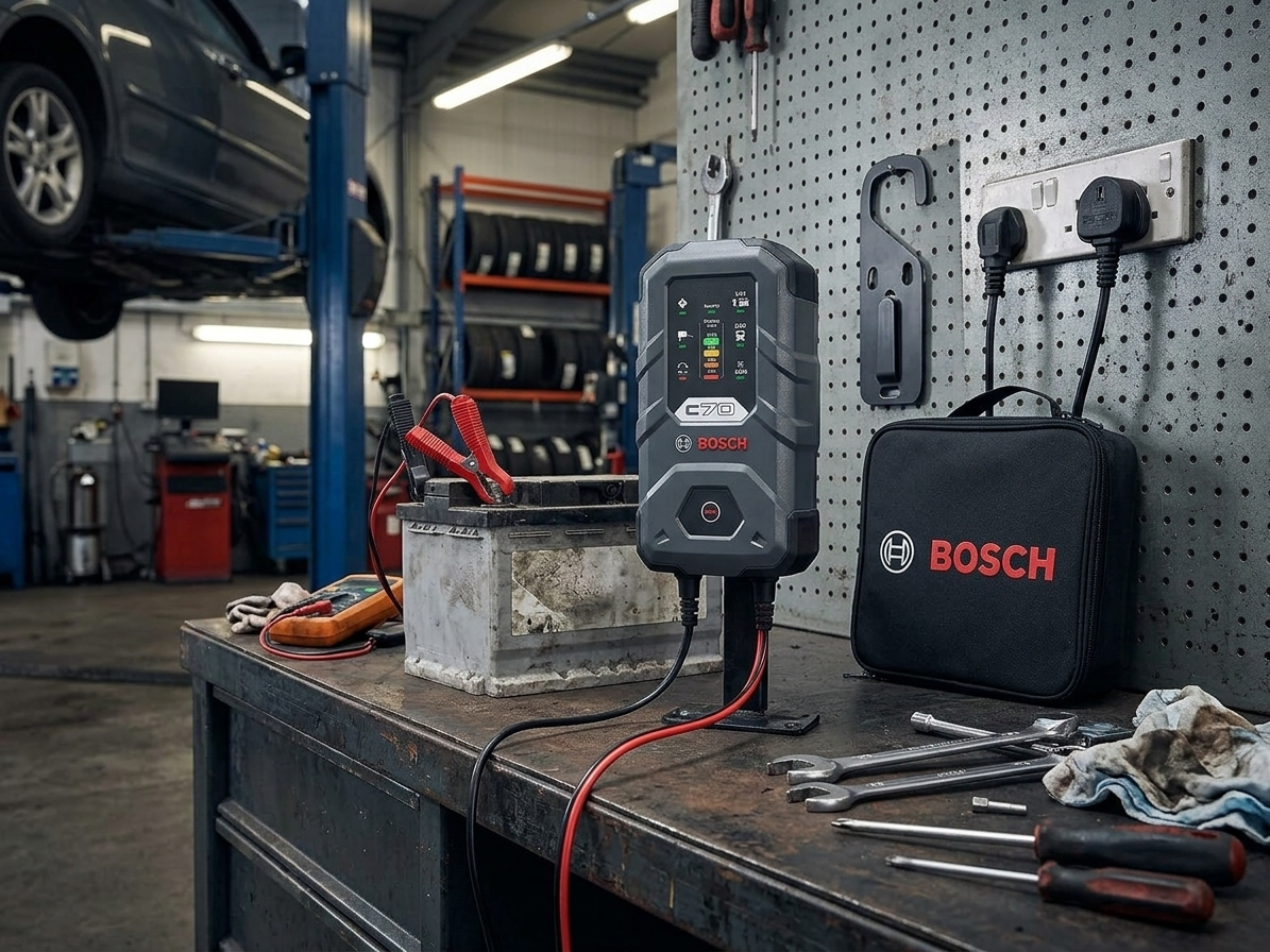 Nabíječka baterií 12V/24V, 14-300 Ah/14-120 Ah, 10A - Bosch C70