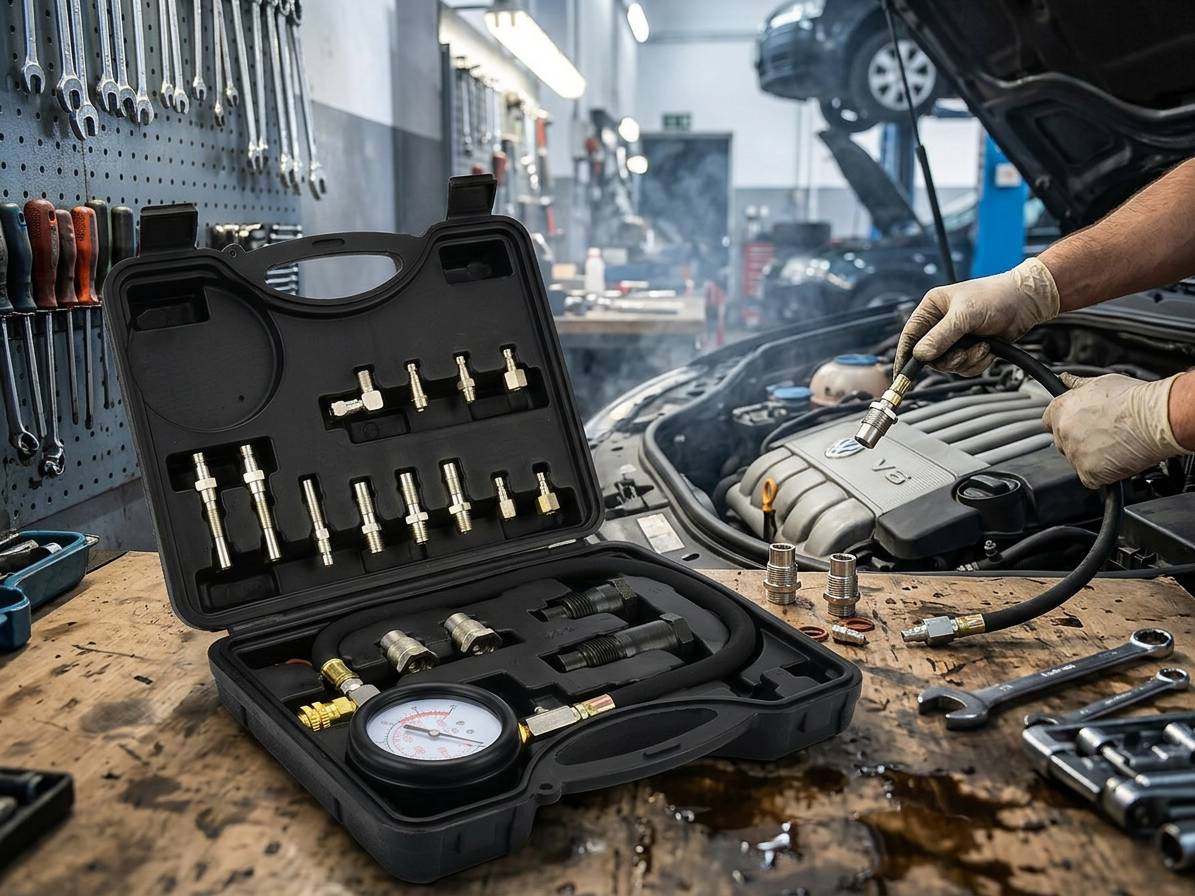 Kompresiometr, tester komprese diesel TU-15
