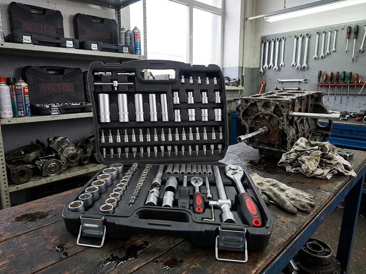 Gola sada 1/2" a 1/4", 6hranné hlavice, 4-32 mm, 108 ks TOOL SET- SIXTOL