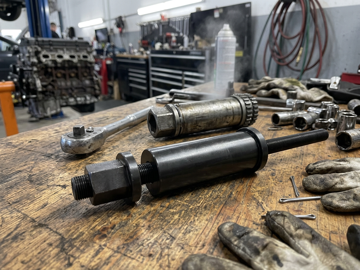 Přípravek na nalisování kola klikové hřídele, koncern VAG 1,2 a 1,4 TSI