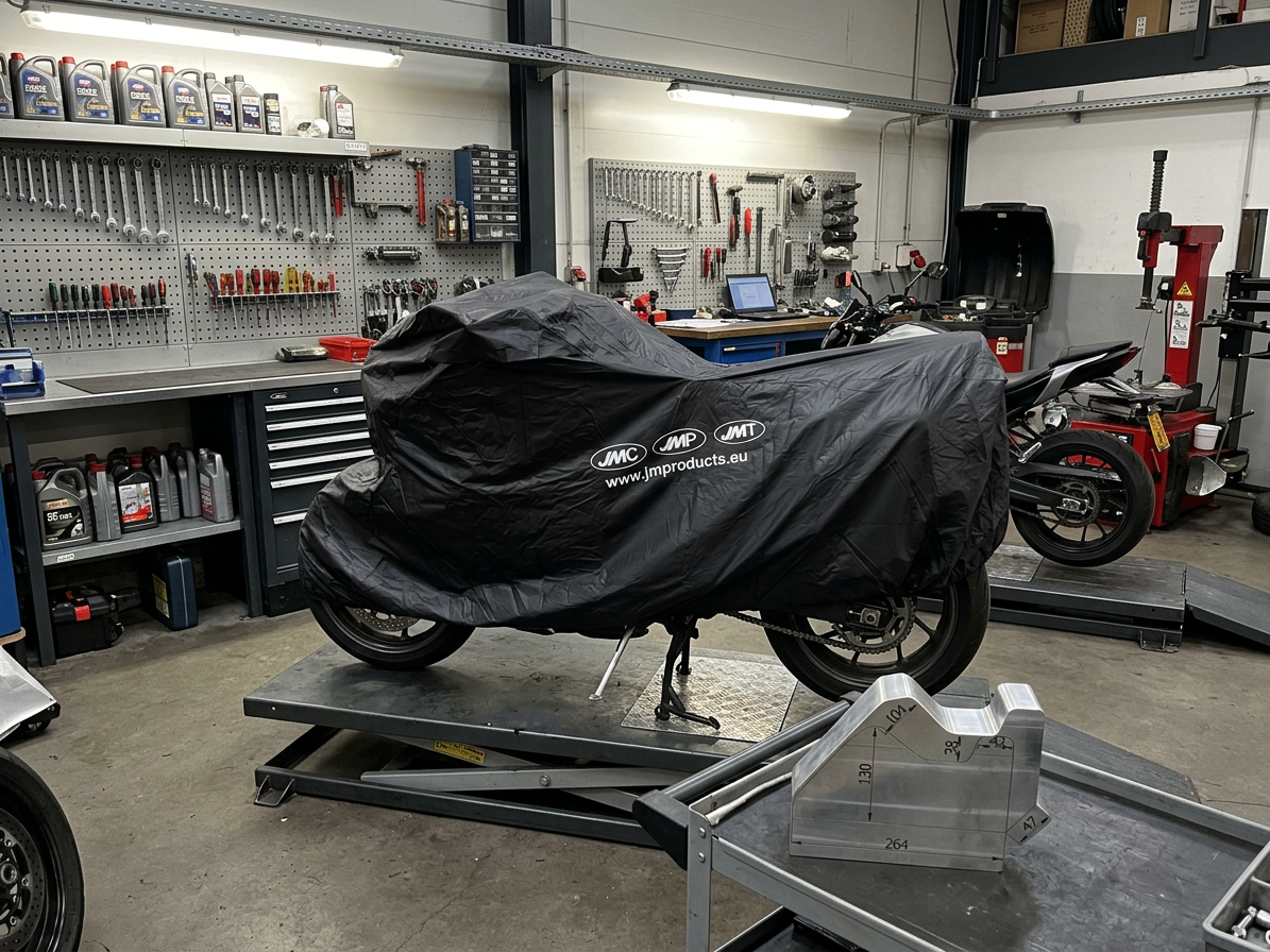 Krycí plachta na motorku XXL 264 x 104 x 130 cm Premium, venkovní nepromokavá, černá