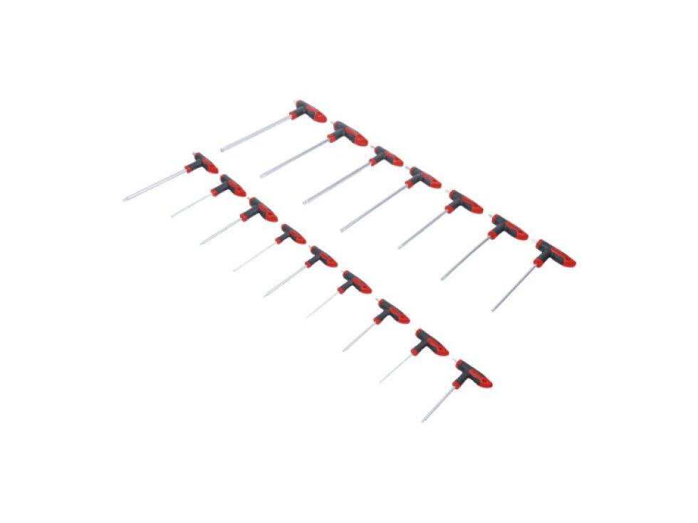 Klíče Imbus H2-H10 a TORX T10-T50, s T-rukojetí, sada 16 dílů