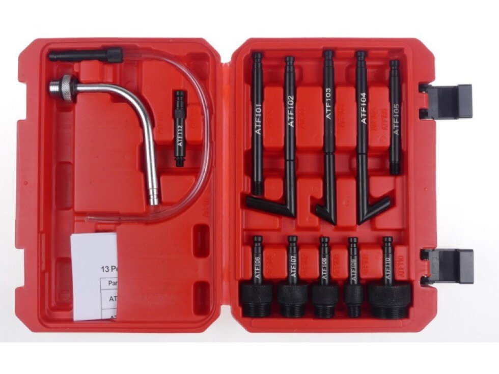 Pneumatická plnička oleje automatických převodovek ATF, s adaptéry, 8 l - QUATROS QS60642