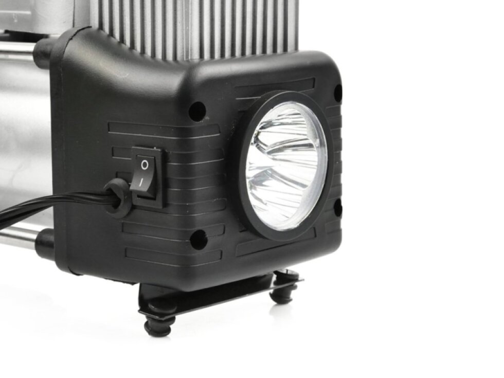 Dvoupístový kompresor do auta 10 bar, 12V, s LED svítilnou a příslušenstvím