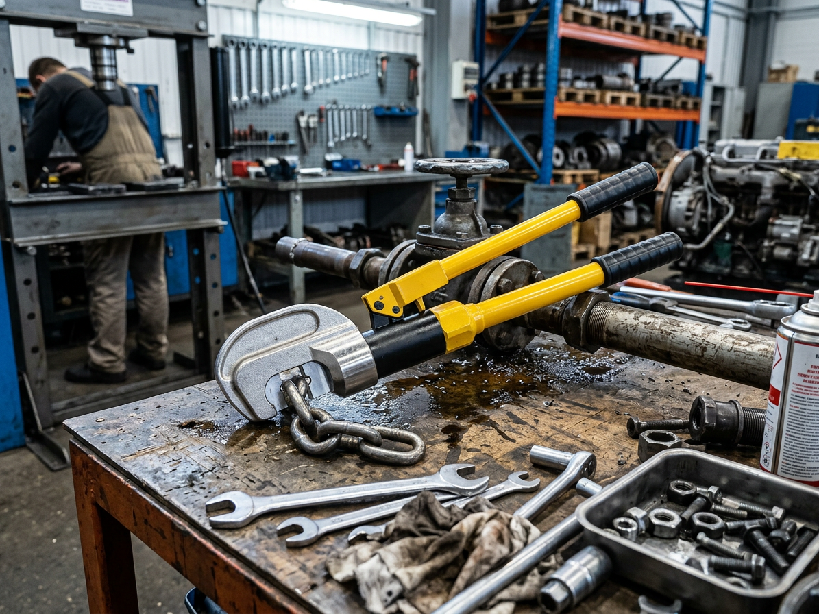 Hydraulické lisovací kleště na kabelová oka a spojky, síla 11 tun, C-hlava - HHY-300C