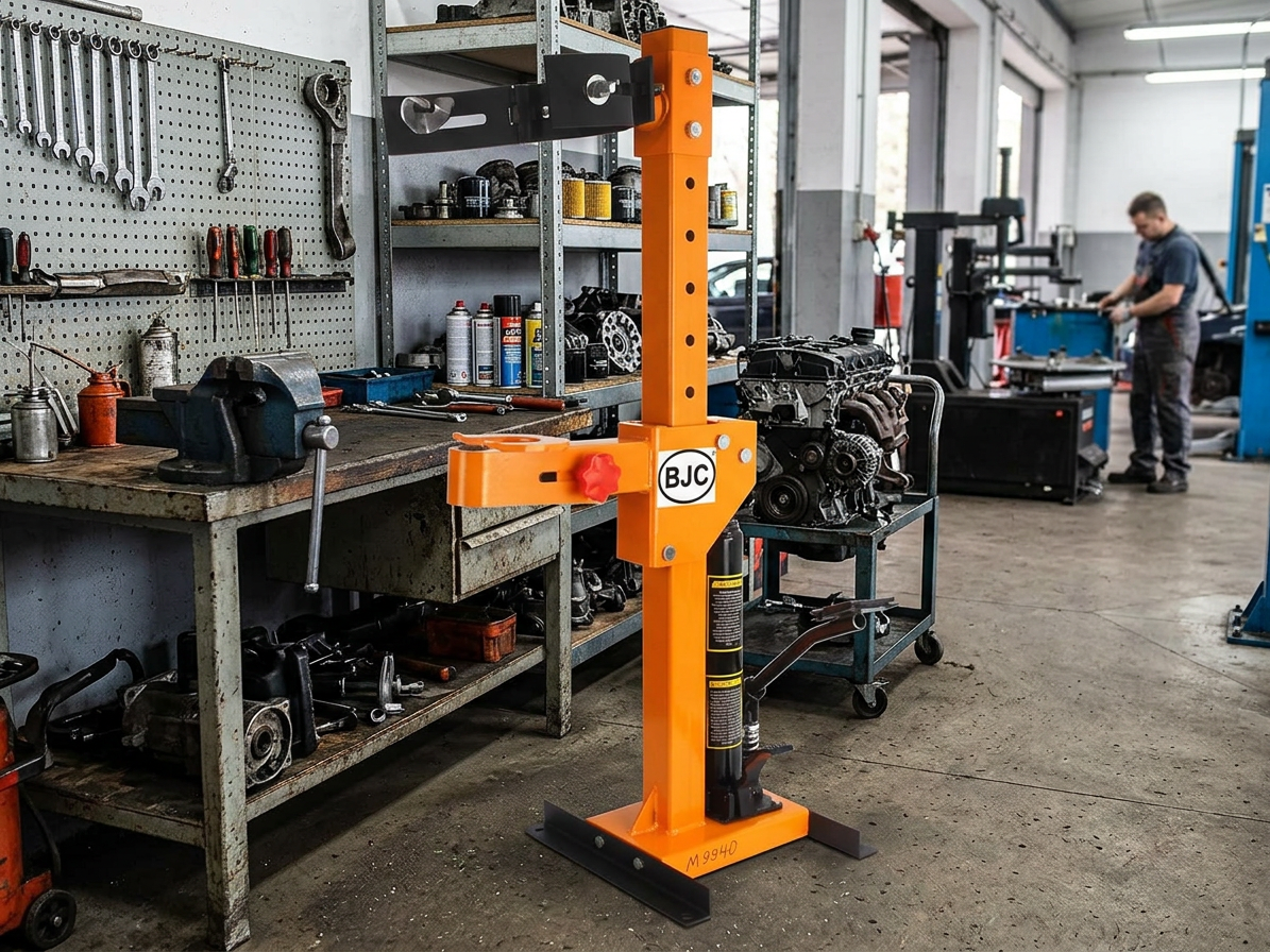 Stahovák pružin, hydraulický, stojanový, 1t