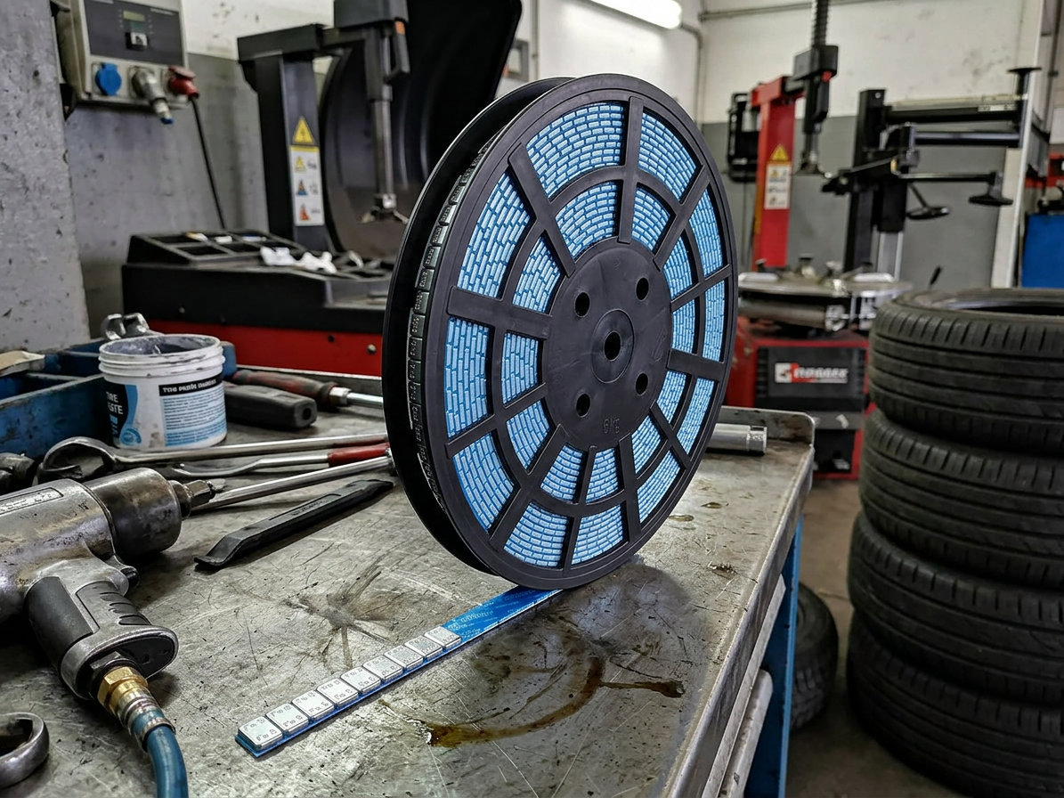Závaží samolepicí stříbrné, kotouč 1200 ks x 5 g, nezanechávající stopy