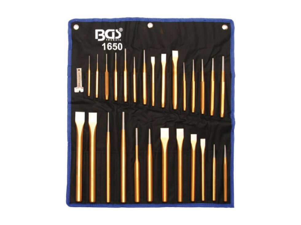 Sekáče, vyražeče, důlčíky, sada 28 dílů- BGS 1650