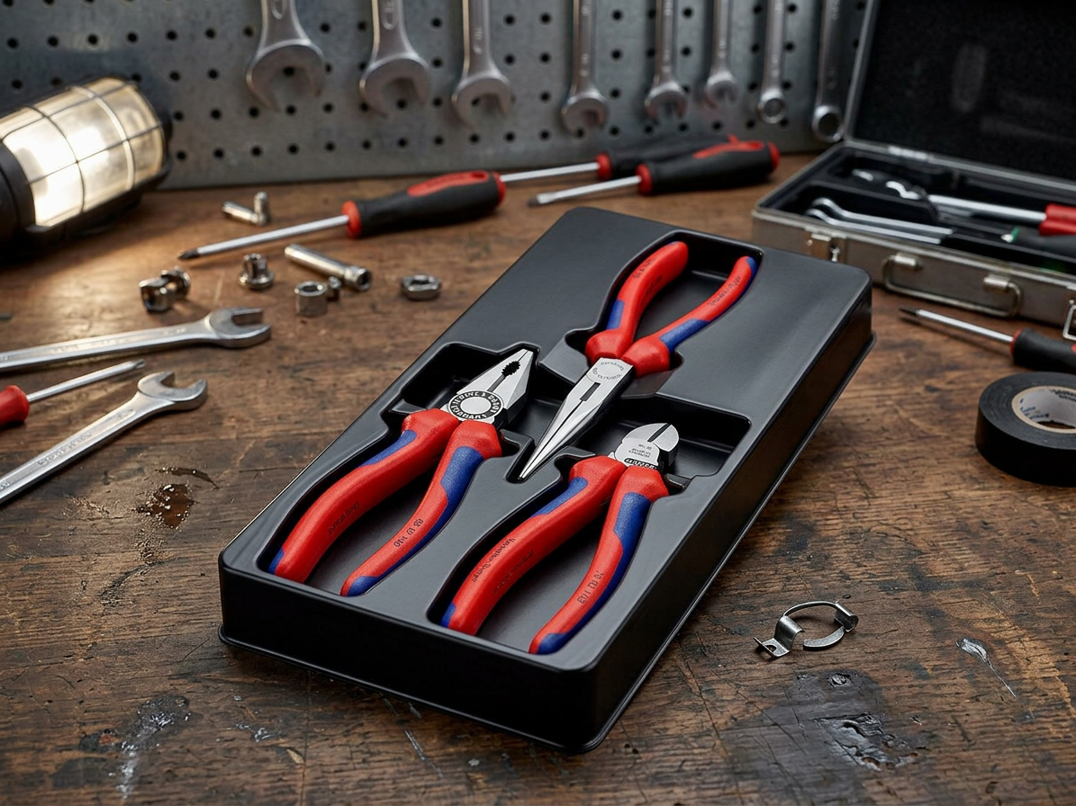 Kleště kombinované, boční štípací a na jemnou mechaniku, sada 3 ks – KNIPEX 00 20 11
