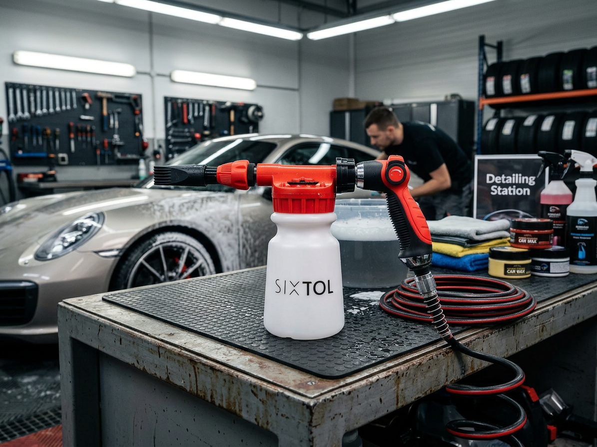 Mycí pistole s nádržkou na saponát pro mytí auta CAR DETAILING SPRAY 1 - SIXTOL