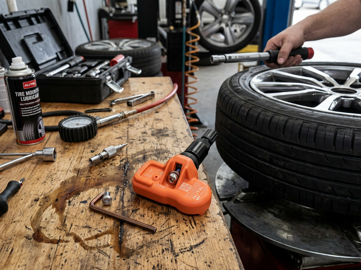 TPMS senzor s ALU ventilem, 433 MHz, programovatelný, černý