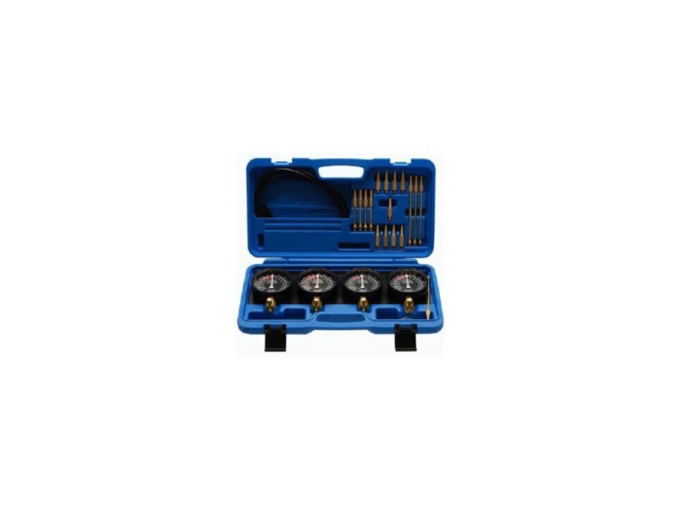 Tester na synchronizaci karburátorů, vakuometry + redukce - QUATROS QS30504
