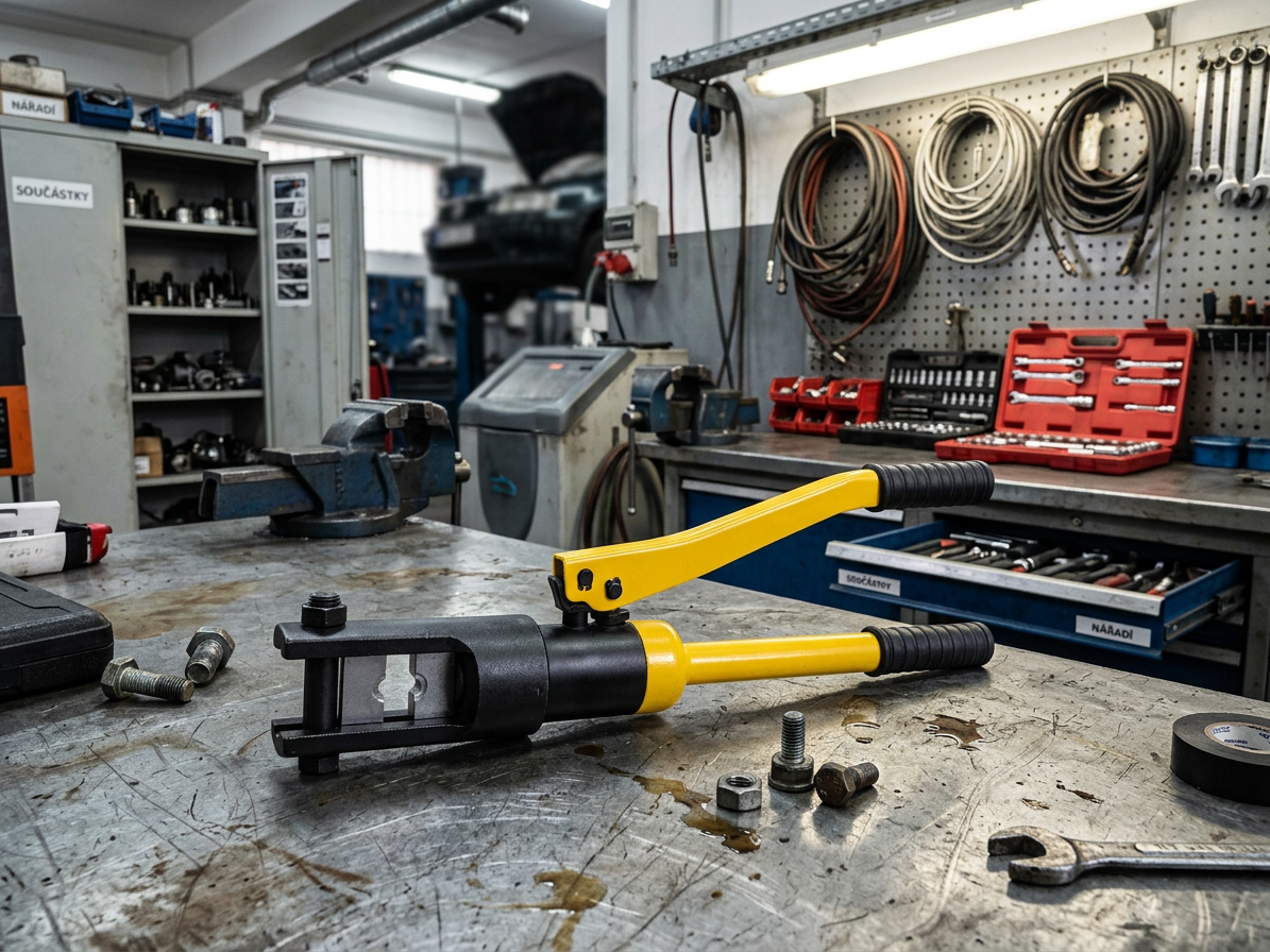 Hydraulické lisovací kleště na kabelová oka a spojky, síla 9 tun, H-hlava - HHY-300A