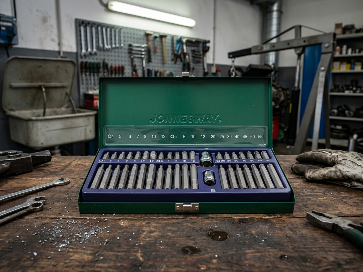 Sada 40 bitů (IMBUS, TORX, XZN), adaptér 1/2” a 3/8” - JONNESWAY S29H4140S