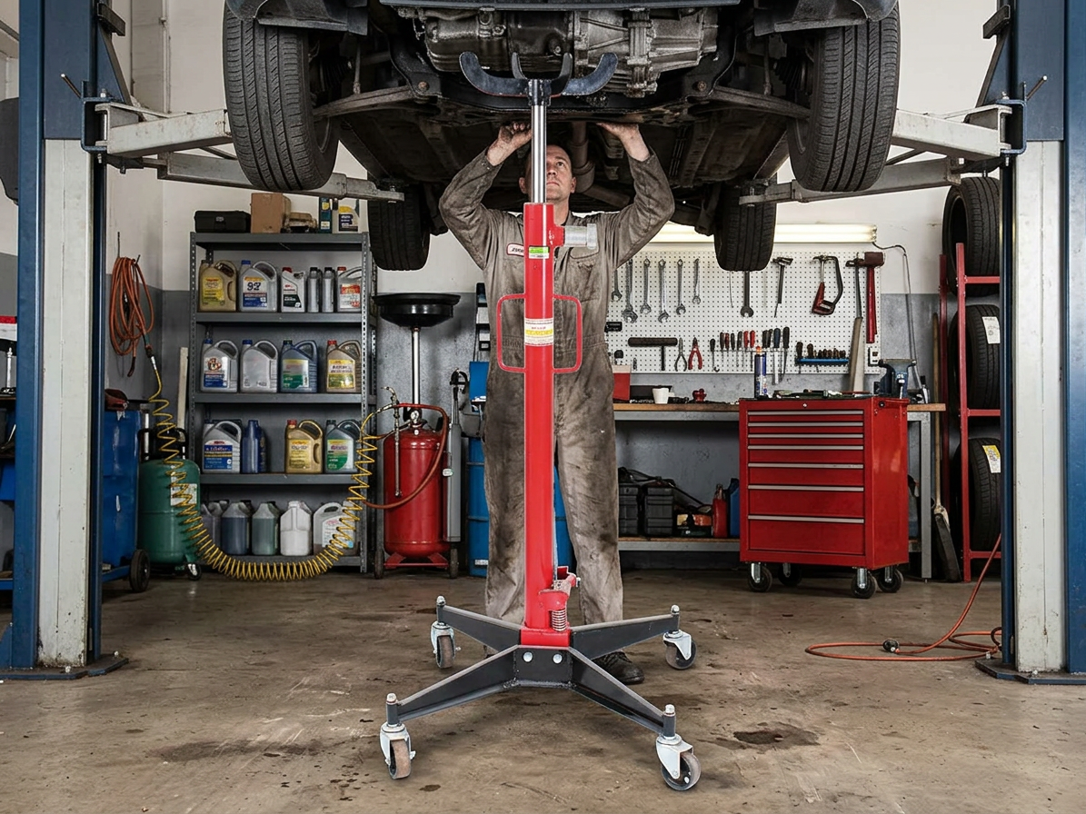 Pojízdný hydraulický zvedák motorů a převodovek 0.5 T