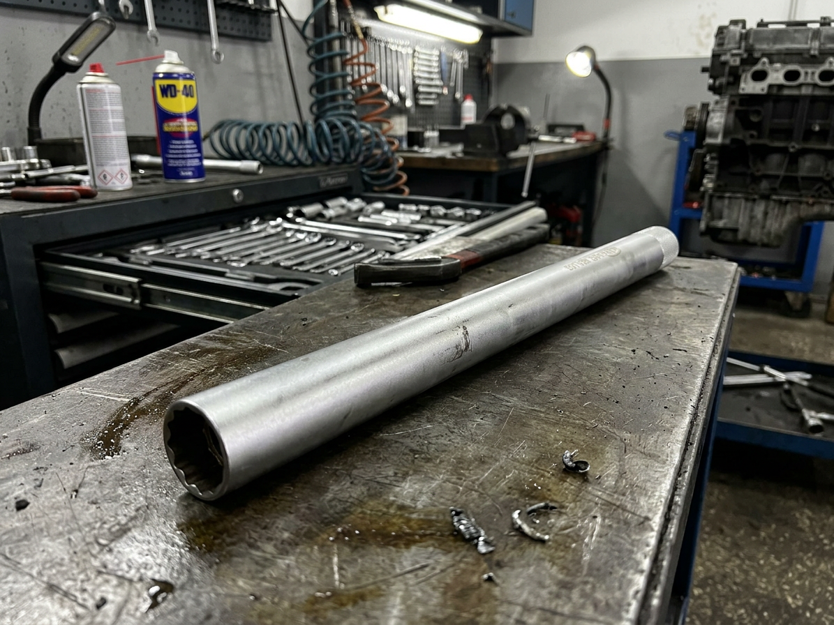 Hlavice na zapalovací svíčky s magnetem, prodloužená, 12hran, 3/8", 16 mm - SATRA