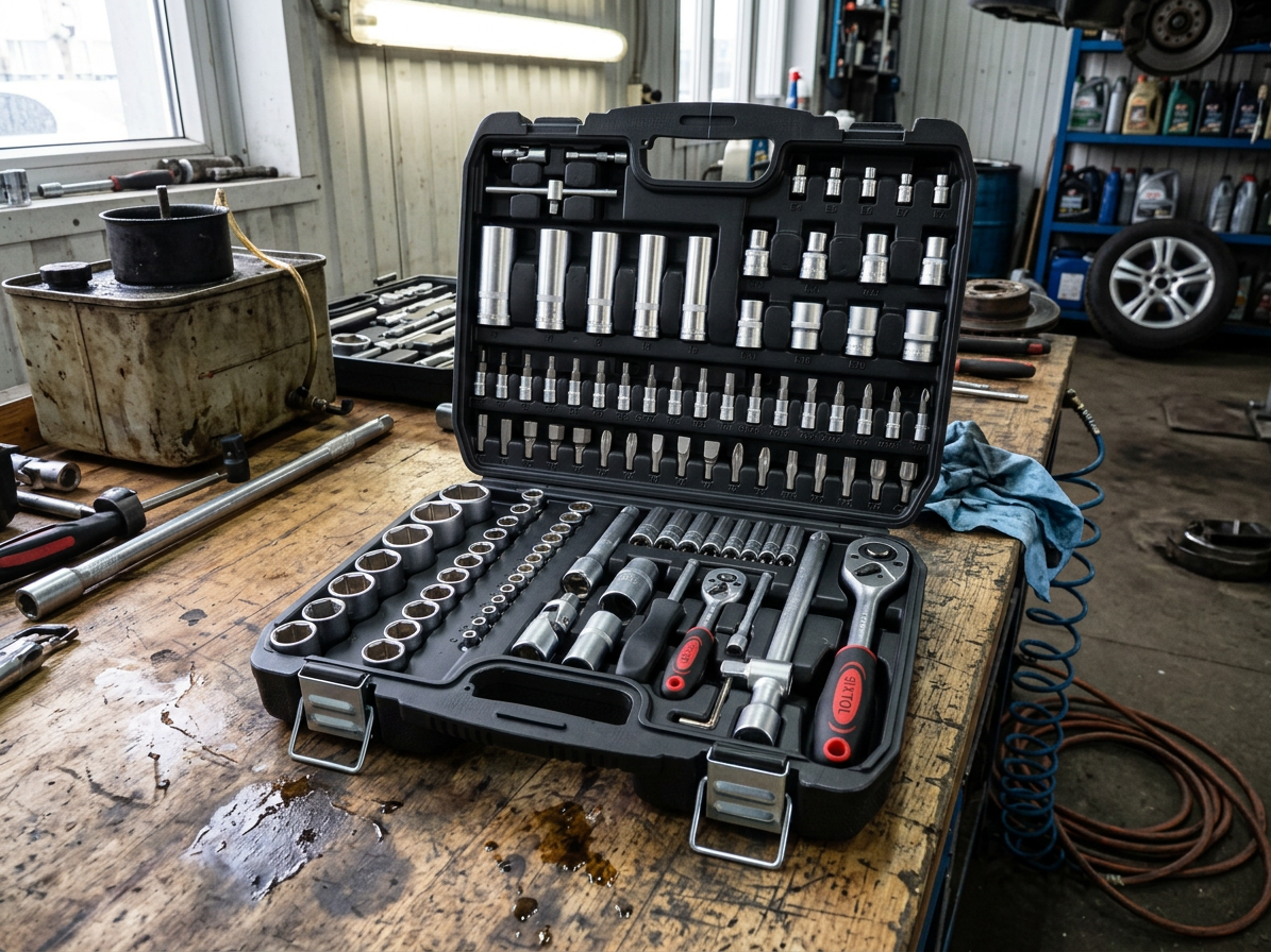 Gola sada 1/2" a 1/4", 6hranné hlavice, 4-32 mm, 108 ks TOOL SET- SIXTOL