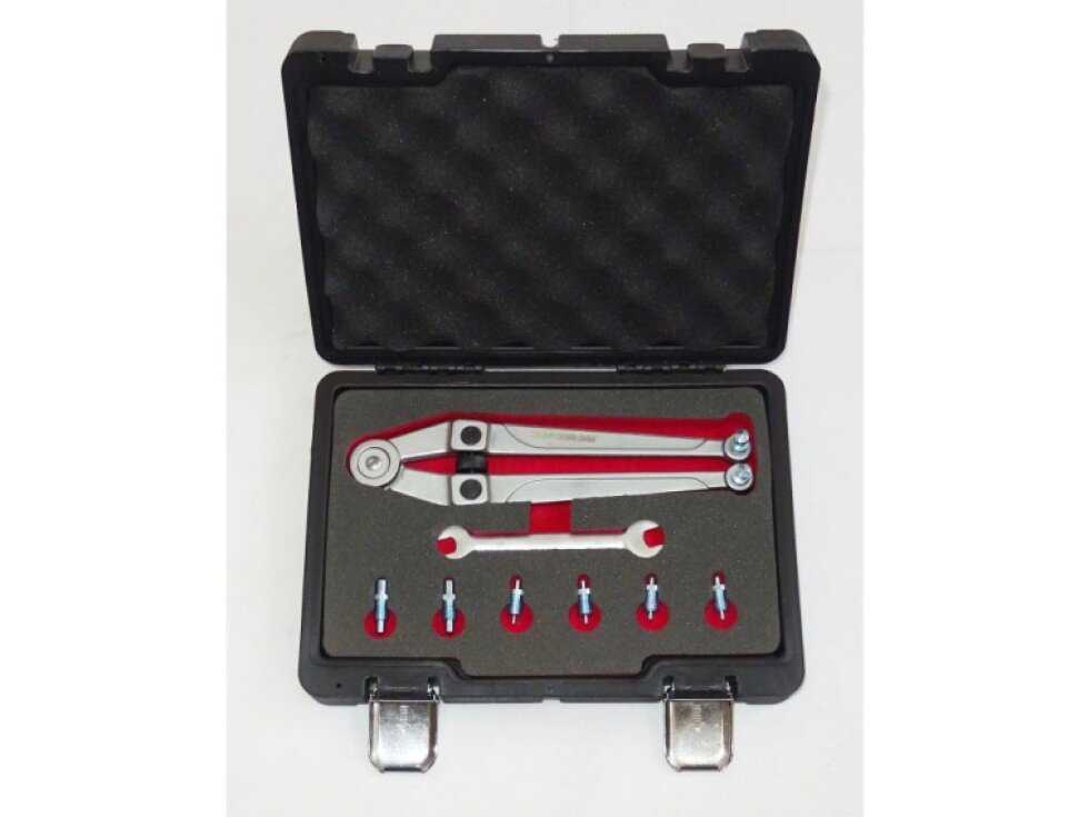 Nastavitelný klíč na matice s otvory, rozsah 21-90 mm, s adaptéry - QUATROS QS50268