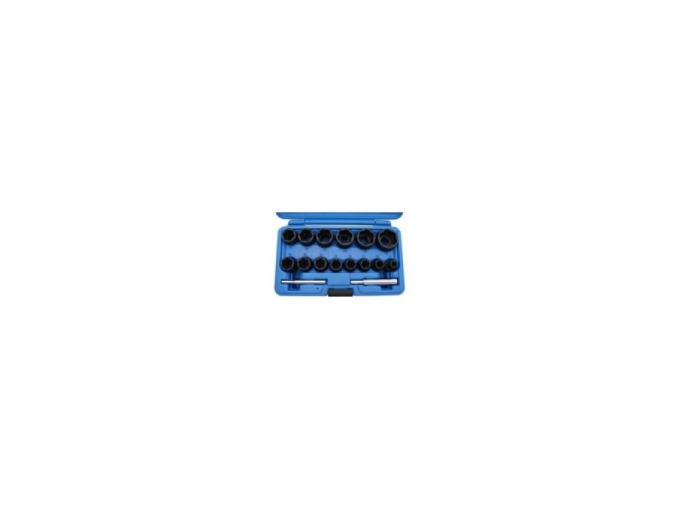 Hlavice 1/2” na poškozené šrouby vel. 8-27 mm, sada 16 ks - BGS 5269