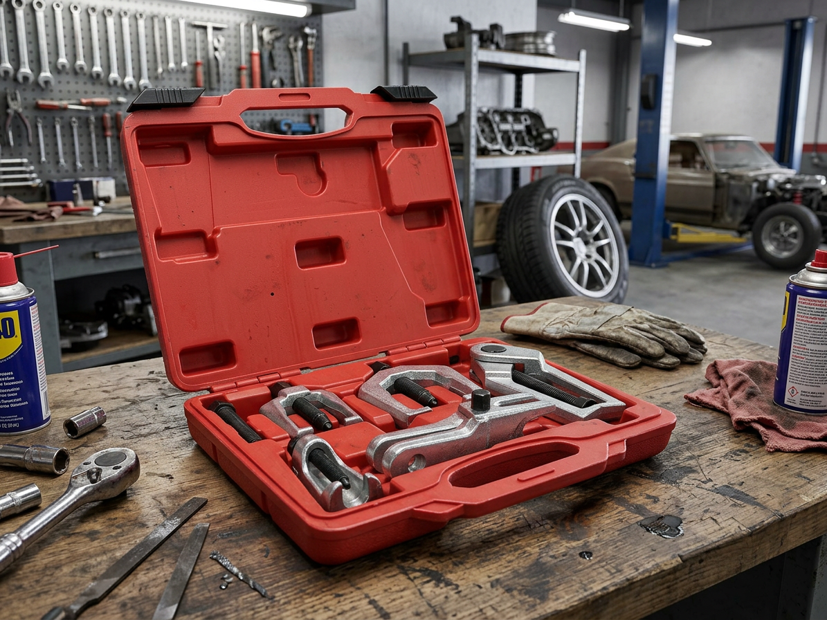 Sada stahováků kulových čepů a řídících tyčí MECHANIC PULLER SET, 6 ks - SIXTOL