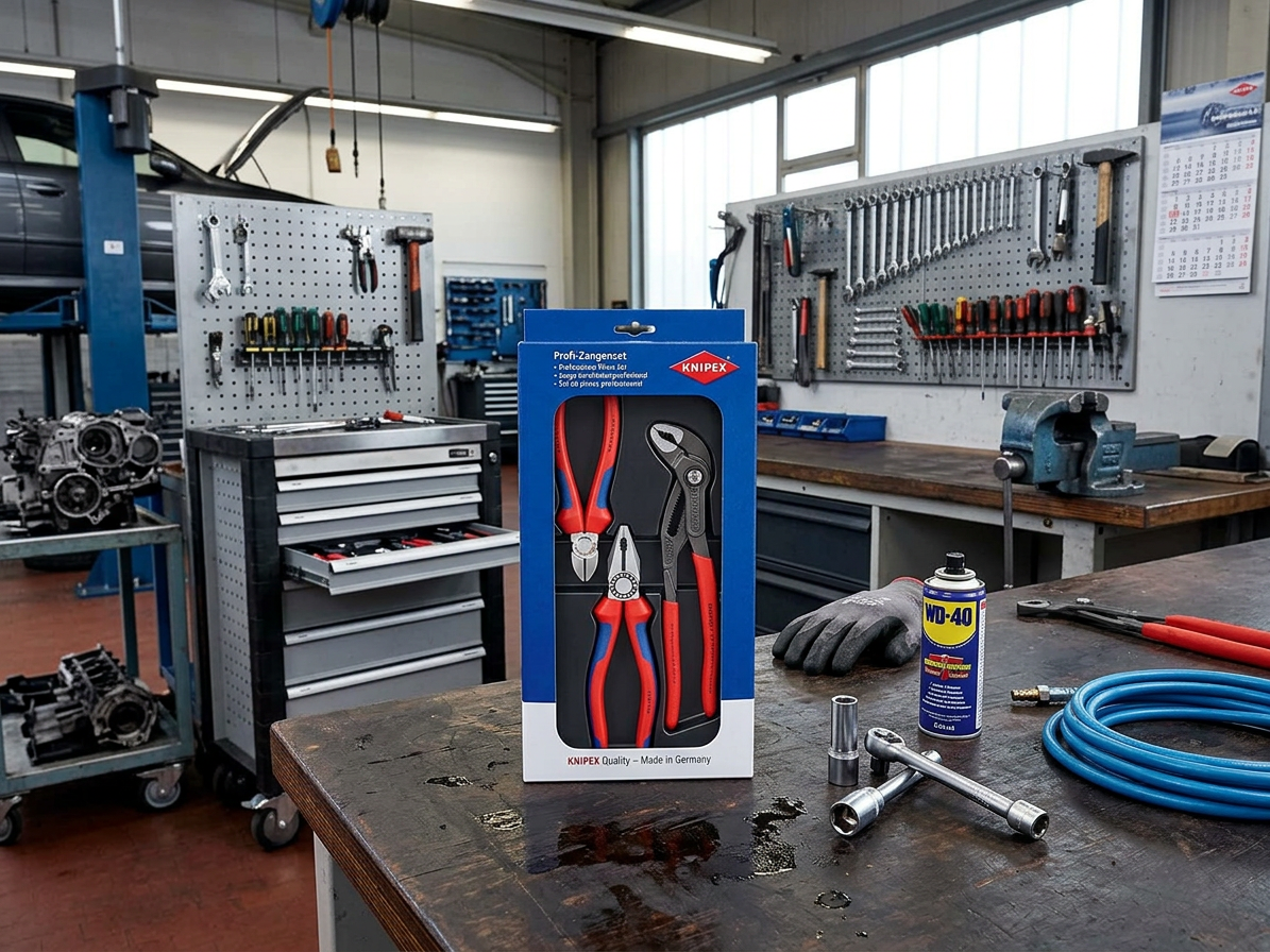 Kleště kombinované, štípací a instalatérské (SIKO), sada 3 ks - KNIPEX 00 20 09 V01