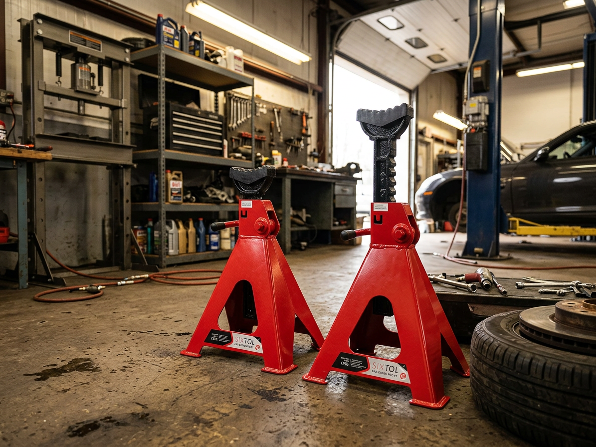 Podkládací stojánky - podpěra pod auto 6 t, MECHANIC CAR STAND PRO, 2 ks - SIXTOL