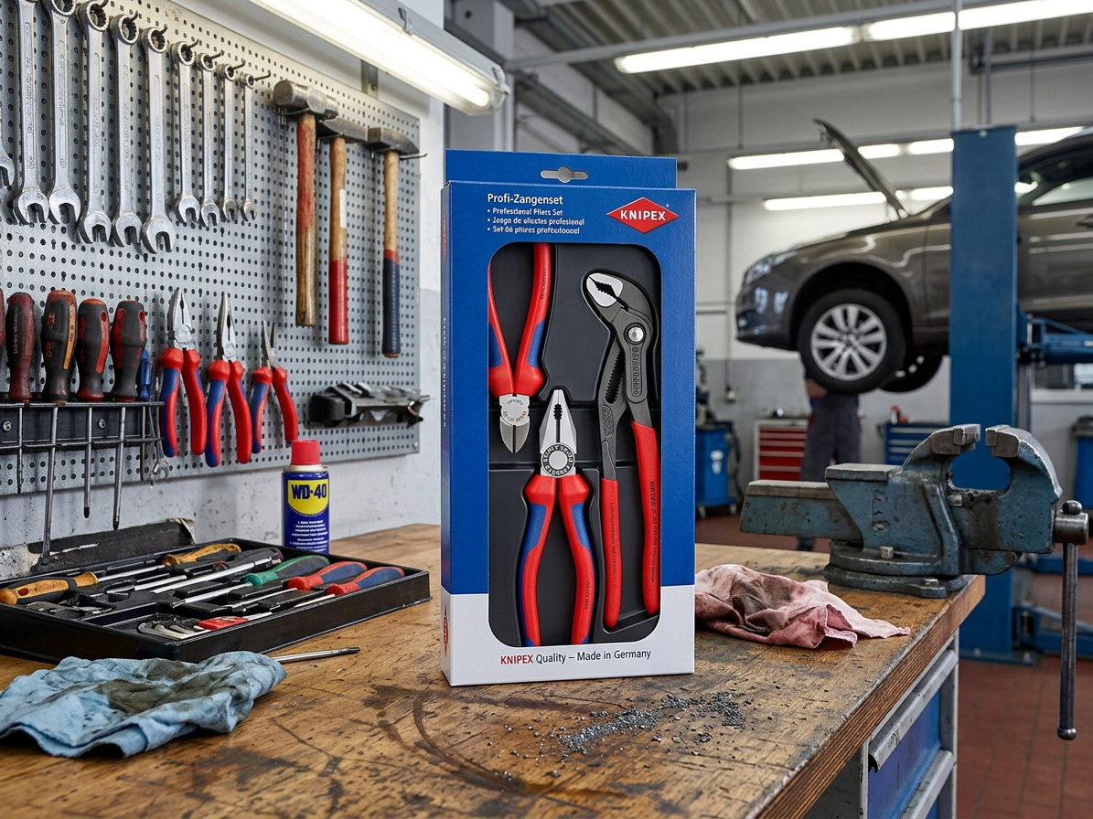 Kleště kombinované, štípací a instalatérské (SIKO), sada 3 ks - KNIPEX 00 20 09 V01