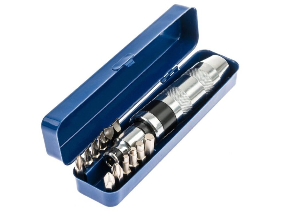 Úderový-rázový šroubovák na povolení šroubů, 1/2" s adaptérem 5/16" na bity, 13ks - SATRA