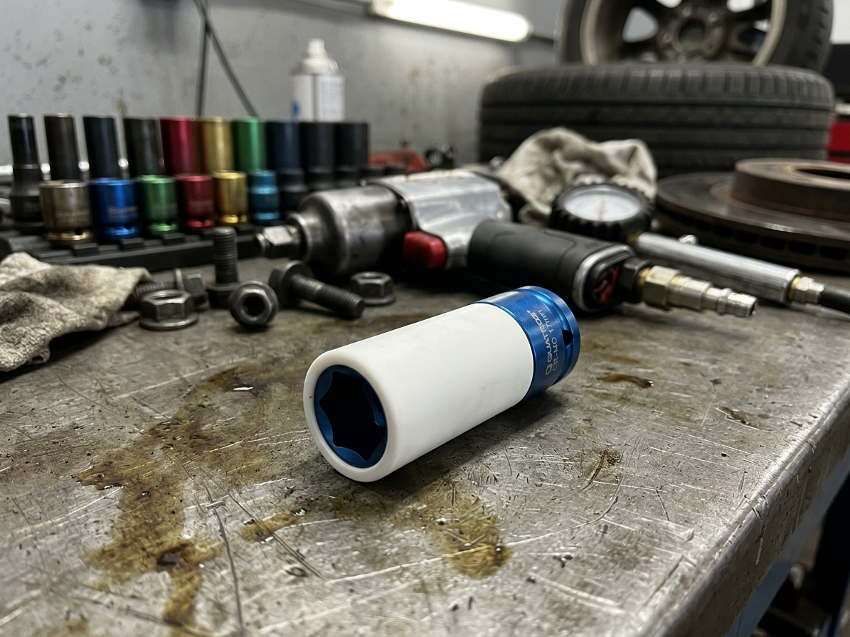 Nástrčná hlavice pro rázové utahováky, 1/2", 17 mm, s krytkou na ALU - QUATROS QS90817