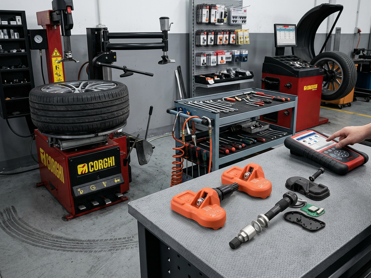 TPMS senzor s ALU ventilem, 433 MHz, programovatelný, černý
