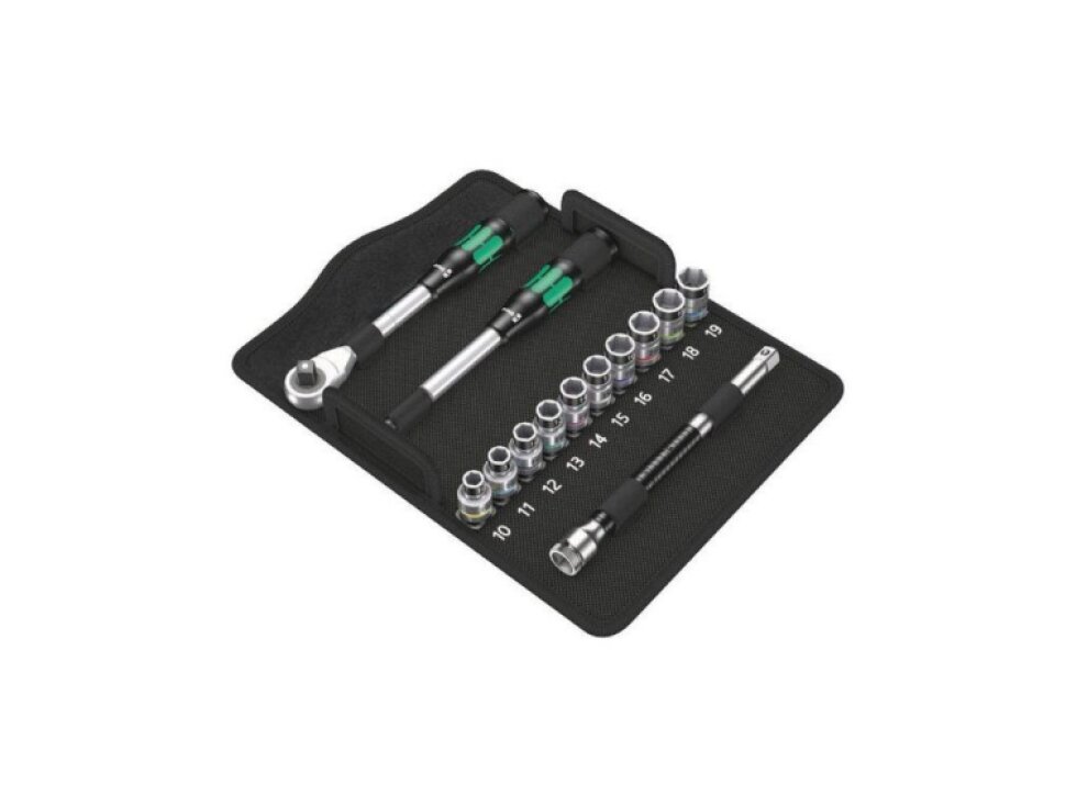 Wera 004090 Ráčnová sada Zyklop Hybrid 1/2" 8006 SC 1, s přidržovací funkcí (13 dílů)