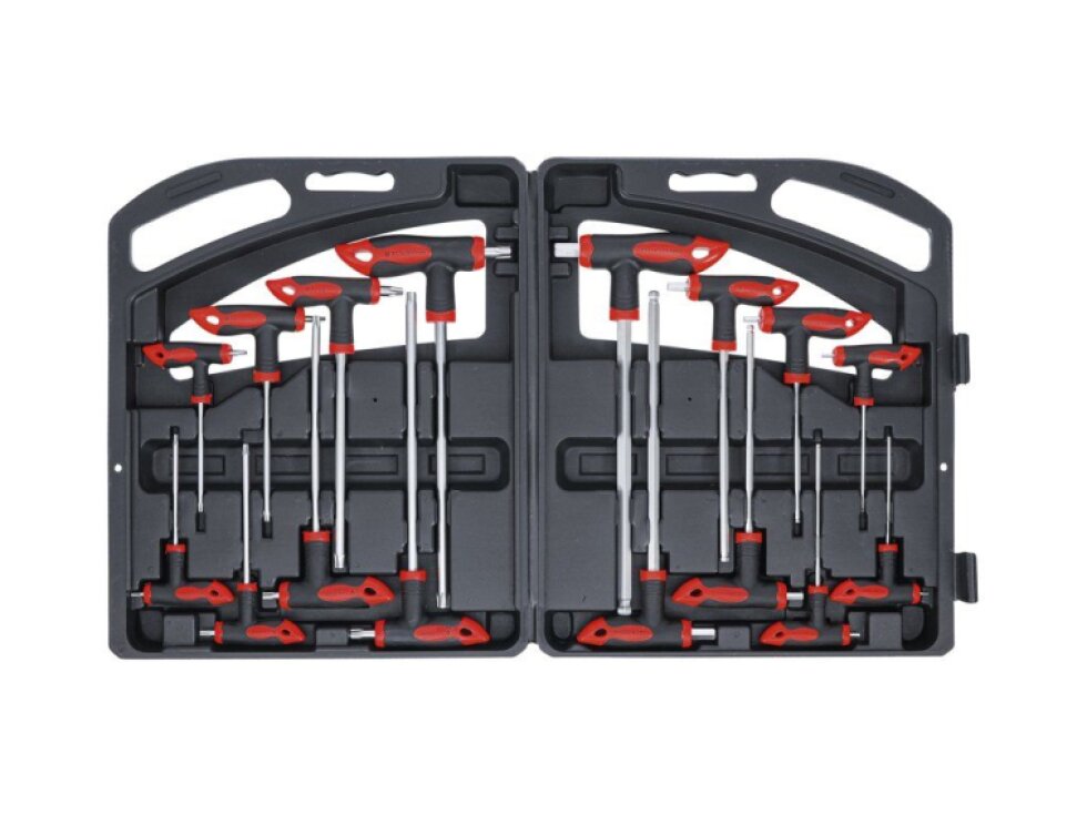 Klíče Imbus H2-H10 a TORX T10-T50, s T-rukojetí, sada 16 dílů