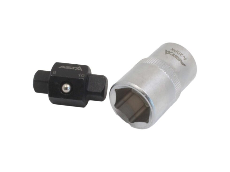 Klíč na výpustě olejových van, pohon 1/2" čtyřhran 8 a 10 mm - ASTA