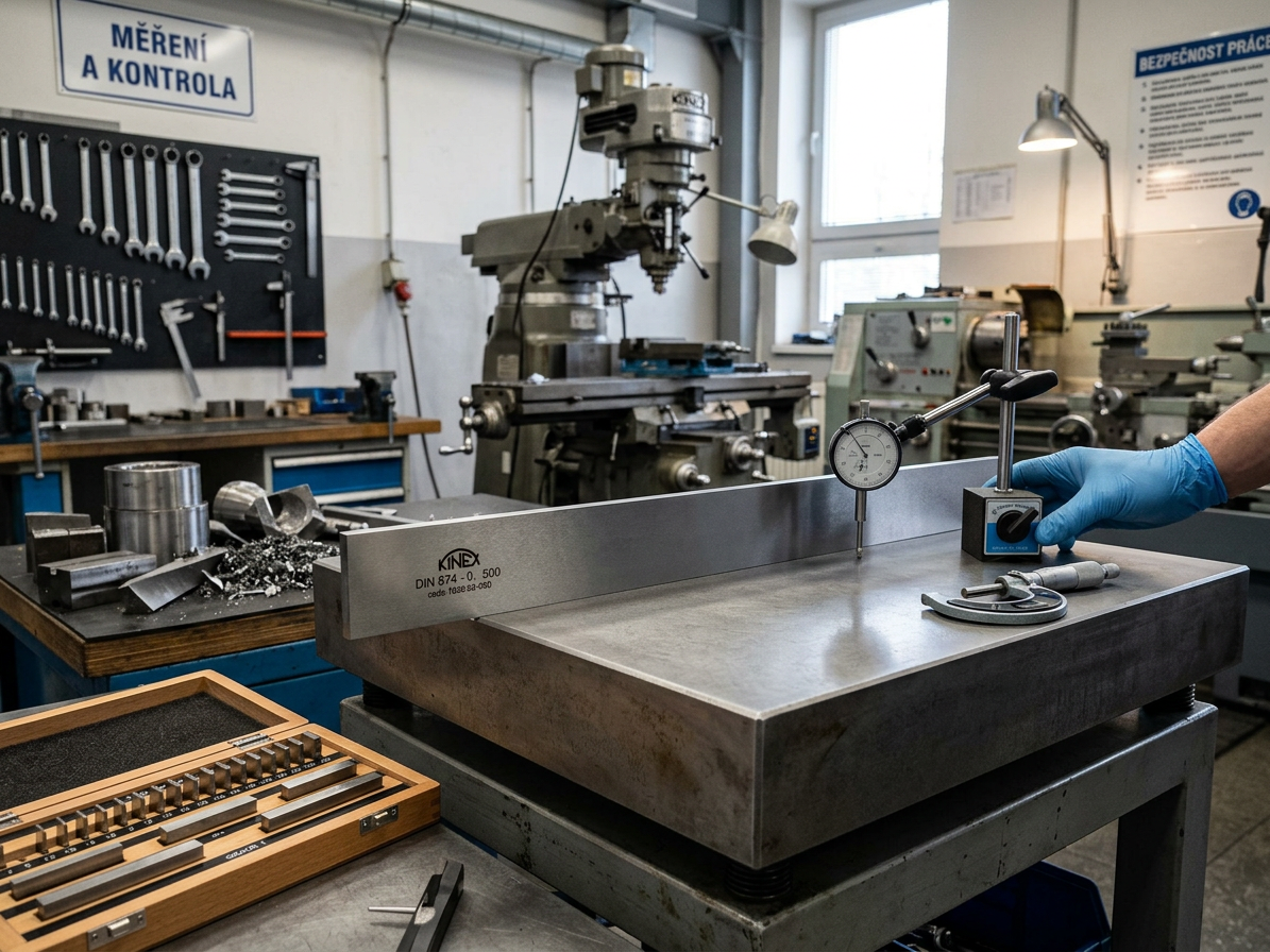 Pravítko kontrolní 500 mm, pro měření rovinnosti DIN 874/2 - KINEX