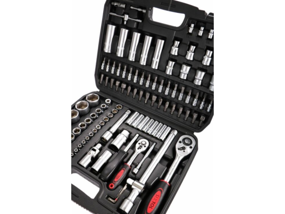 Gola sada 1/2" a 1/4", 6hranné hlavice, 4-32 mm, 108 ks TOOL SET- SIXTOL