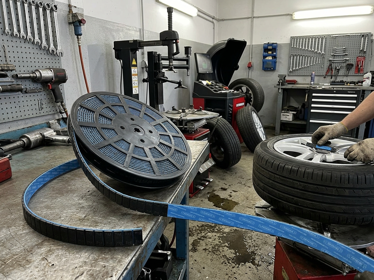 Závaží samolepicí černé, kotouč 1200 ks x 5 g, nezanechávající stopy